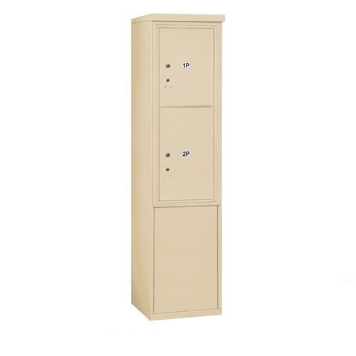 Mailboxes 3911S-2PSFP Salsbury 11 Door High Free-Standing 4C Horizontal Parcel Locker with 2 Parcel Lockers in Sandstone with Private Sccess