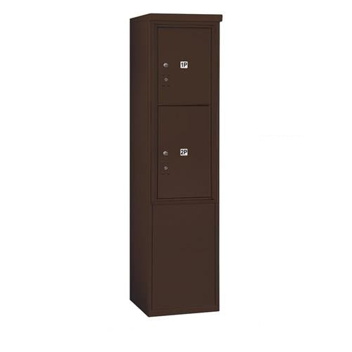 Mailboxes 3911S-2PZFP Salsbury 11 Door High Free-Standing 4C Horizontal Parcel Locker with 2 Parcel Lockers in Bronze with Private Zccess