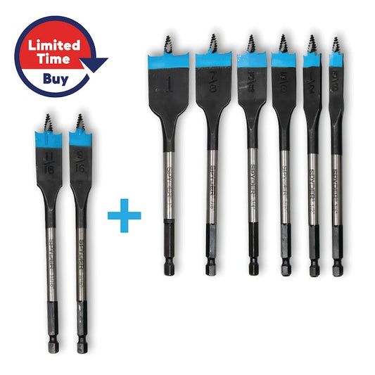 Spyder 11036-2 BONUS Stinger 6-Piece x 6-in Woodboring Spade Drill Bit Set