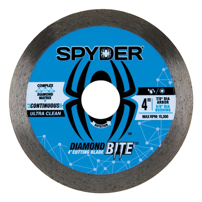 Spyder 14100 Diamond Bite 4-in Wet/Dry Continuous Rim Diamond Saw Blade