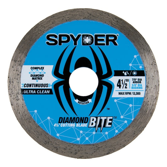 Spyder 14101 Diamond Bite 4-1/2-in Wet/Dry Continuous Rim Diamond Saw Blade