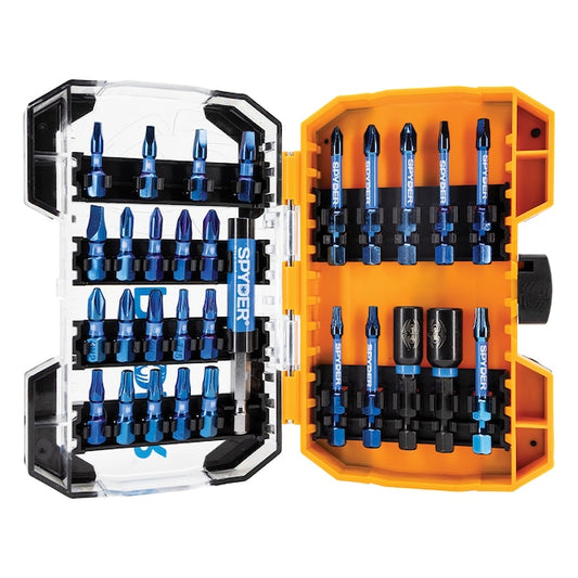 Spyder 19030 Mach-Blue 1/4-in x Impact Driver Bit (30-Piece)