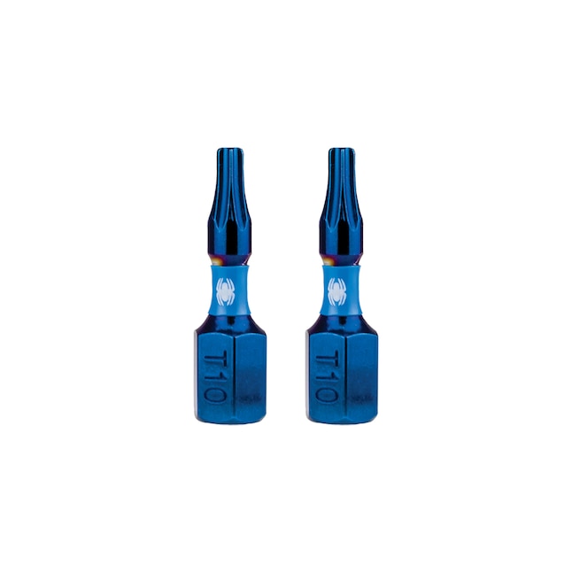 Spyder 19039 Mach-Blue T10 1/4-in x 1-in Torx Impact Driver Bit (2-Piece)