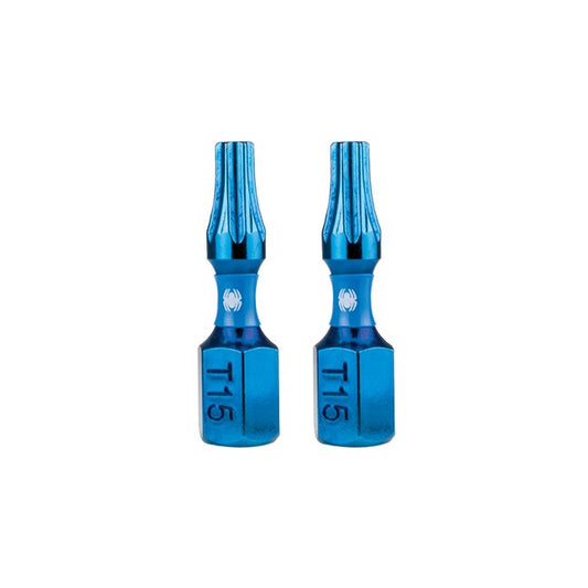 Spyder 19040 Mach-Blue T15 1/4-in x 1-in Torx Impact Driver Bit (2-Piece)