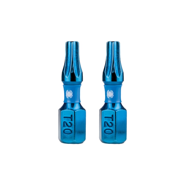 Spyder 19041 Mach-Blue T20 1/4-in x 1-in Torx Impact Driver Bit (2-Piece)