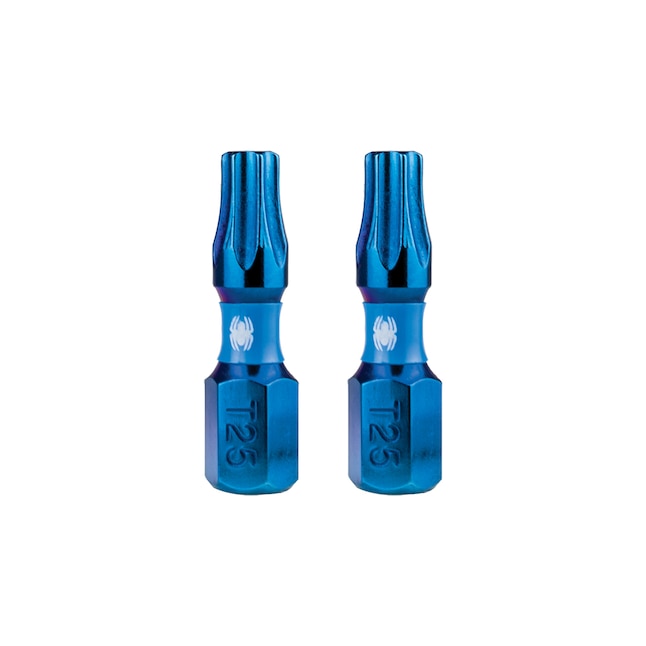 Spyder 19042 Mach-Blue T25 1/4-in x 1-in Torx Impact Driver Bit (2-Piece)