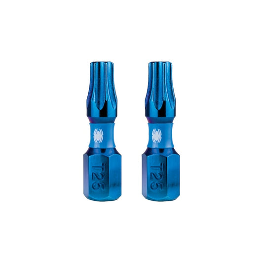 Spyder 19042 Mach-Blue T25 1/4-in x 1-in Torx Impact Driver Bit (2-Piece)