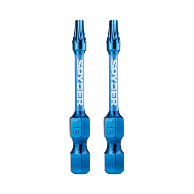 Spyder 19052 Mach-Blue T15 1/4-in x 2-in Torx Impact Driver Bit (2-Piece)