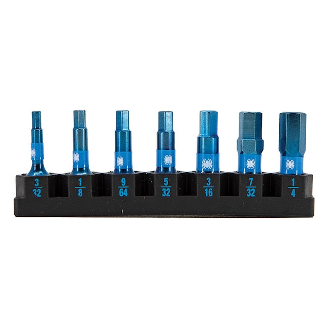 Spyder 19065 Mach-Blue 1/4-in x 1-in Impact Driver Bit (7-Piece)