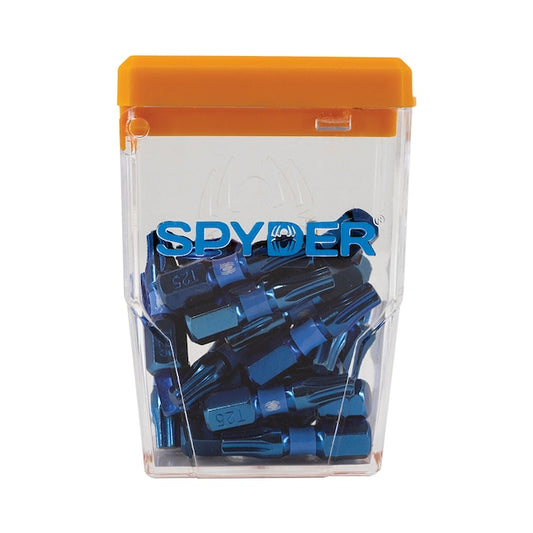 Spyder 19073 Mach-Blue T25 1/4-in x 1-in Torx Impact Driver Bit (25-Piece)