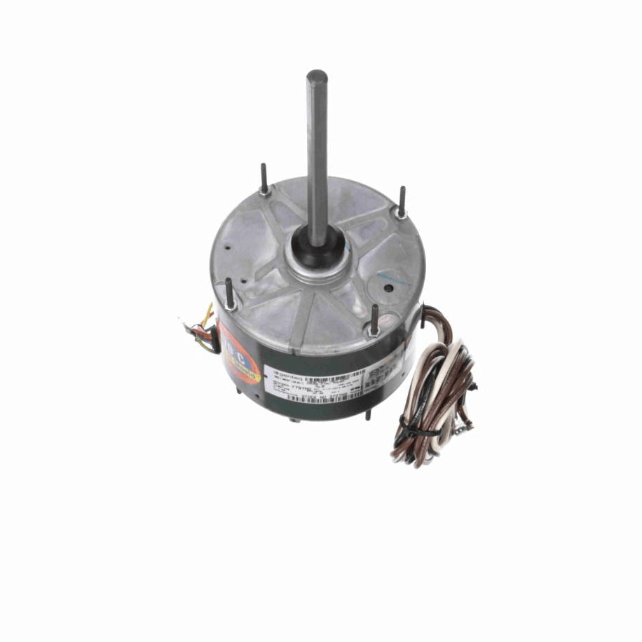 Genteq HEAT SHIELD® Condenser Fan Motor, 1/6 HP, 1 Ph, 60 Hz, 208-230 V, 1075 RPM, 1 Speed, 48 Frame, TEAO - 3727HS