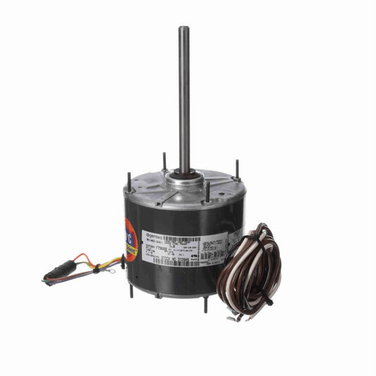 Genteq HEAT SHIELD® Condenser Fan Motor, 1/4 HP, 1 Ph, 60 Hz, 208-230 V, 1075 RPM, 1 Speed, 48 Frame, TEAO - 3728HS