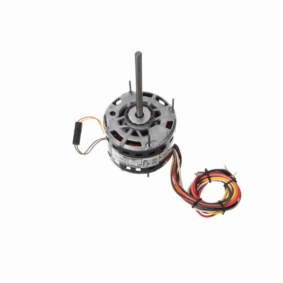 Genteq Fan and Blower Motor, 1/6 HP, 1 Ph, 60 Hz, 277/230 V, 1075 RPM, 4 Speed, 48 Frame, OAO - 3D001