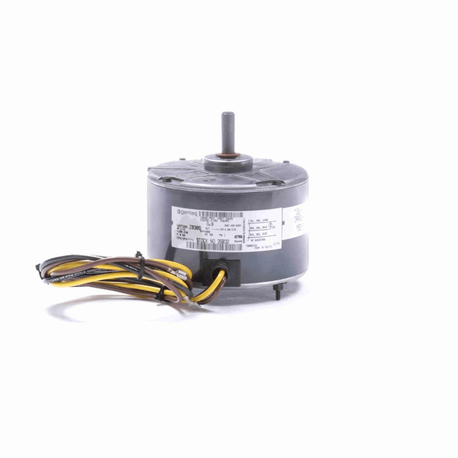 Genteq OEM Replacement Motor, 1/15 HP, 1 Ph, 60 Hz, 208-230 V, 800 RPM, 1 Speed, 48 Frame, TEAO - 3S032