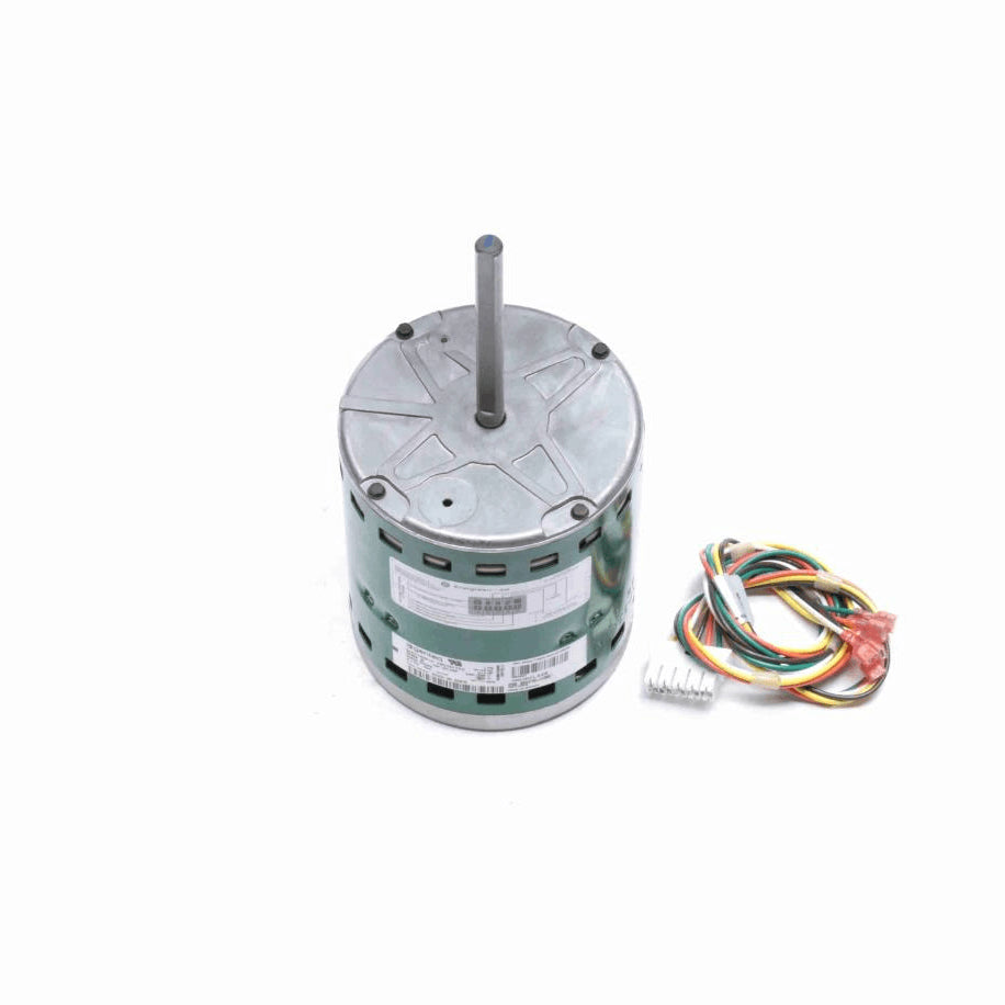 Genteq EVERGREEN® EM Fan and Blower Motor, 3/4 HP, 1 Ph, 60 Hz, 208-230 V, 1075 RPM, 5 Speed, 48 Frame, OAO - 6207E