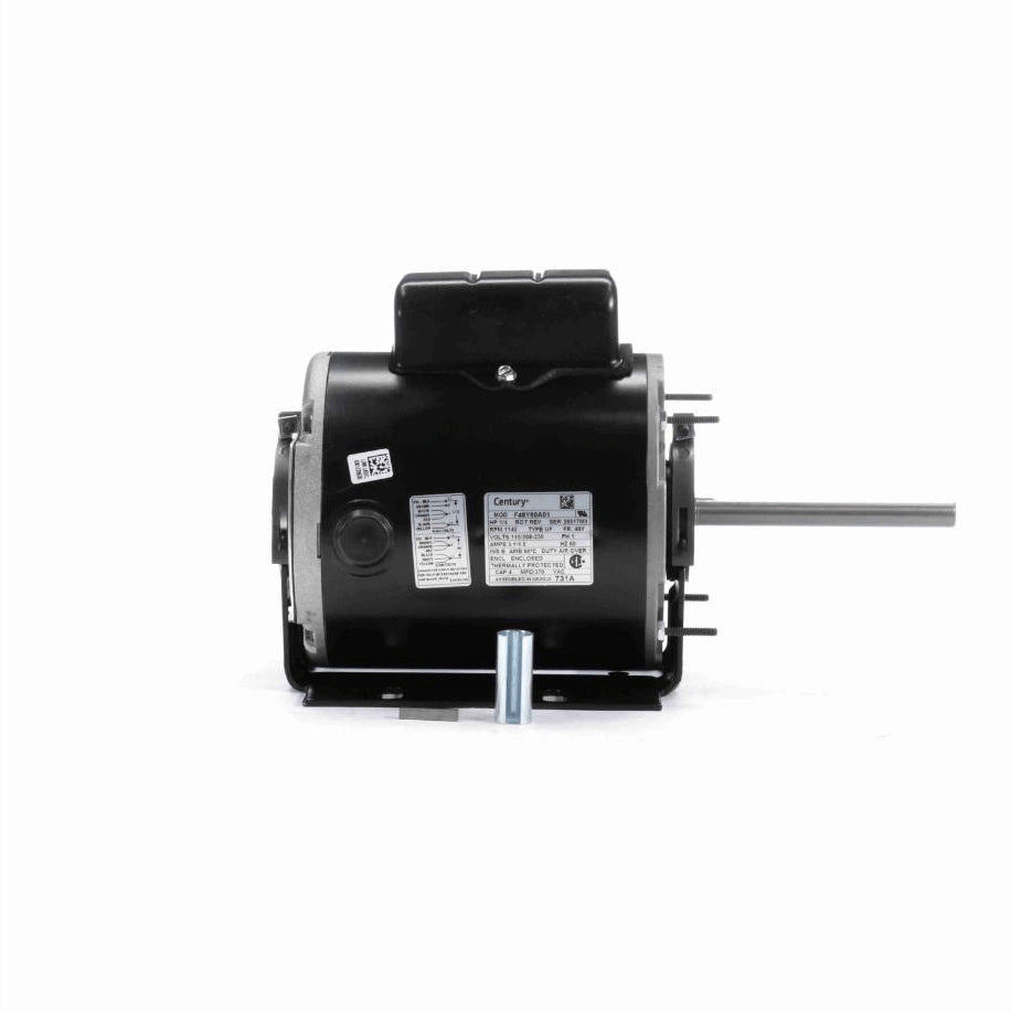 Century Unit Heater Motor, 1/4 HP, 1 Ph, 60 Hz, 115/208-230 V, 1140 RPM, 1 Speed, 48 Frame, TEAO - 731A