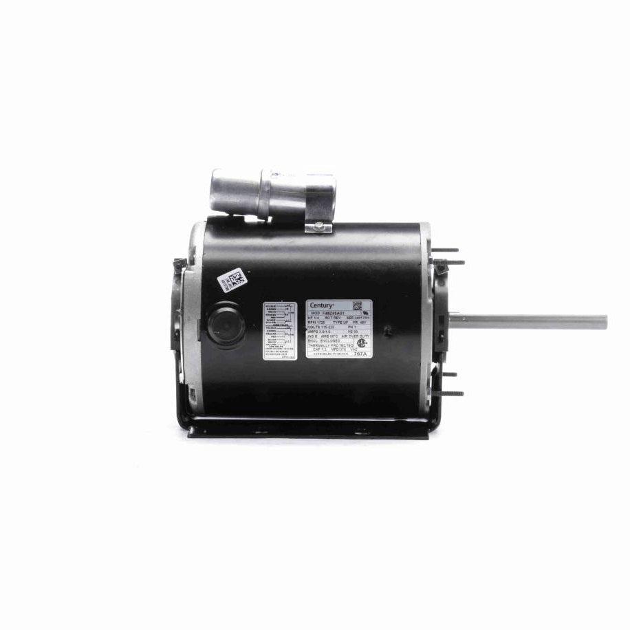 Century Unit Heater Motor, 1/4 HP, 1 Ph, 60 Hz, 115/230 V, 1725 RPM, 1 Speed, 48 Frame, ENCLOSED - 767A