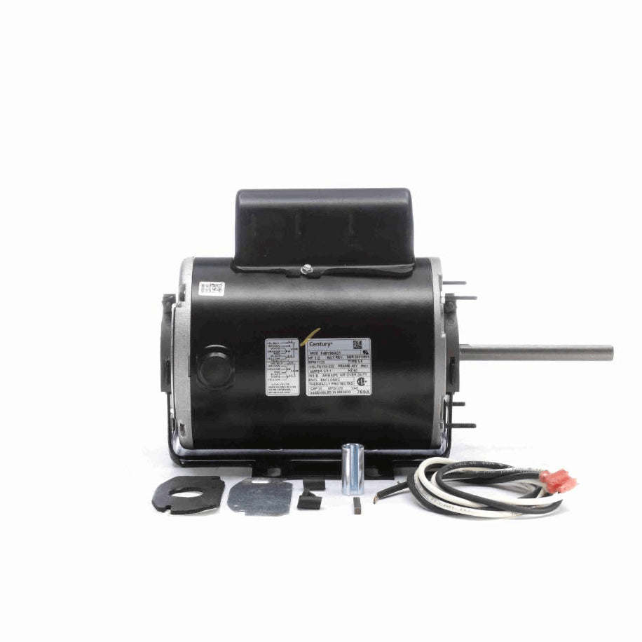 Century Unit Heater Motor, 1/2 HP, 1 Ph, 60 Hz, 115/230 V, 1725 RPM, 1 Speed, 48 Frame, ENCLOSED - 769A