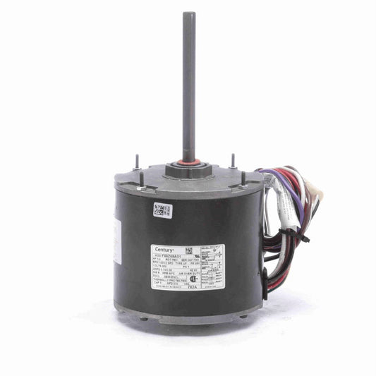 Century Condenser Fan Motor, 1/4 HP, 1 Ph, 60 Hz, 460 V, 1625 RPM, 2 Speed, 48 Frame, SEMI ENCLOSED - 782A