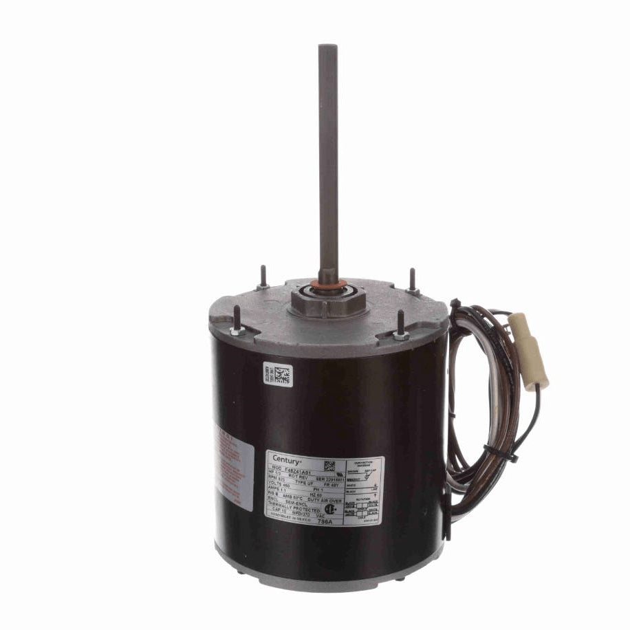 Century Condenser Fan Motor, 1/3 HP, 1 Ph, 60 Hz, 460 V, 825 RPM, 1 Speed, 48 Frame, SEMI ENCLOSED - 786A