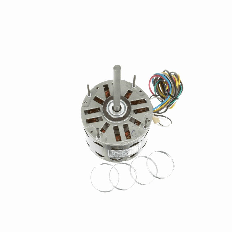 Century Fan and Blower Motor, 1/3 HP, 1 Ph, 60 Hz, 277 V, 1075 RPM, 3 Speed, 48 Frame, OPEN - 7FD1036