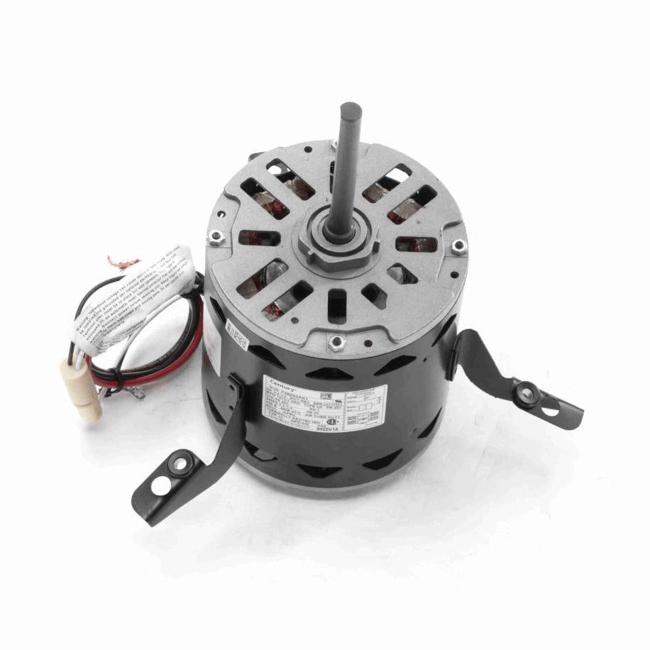 Century Fan Coil & Air Conditioner Motor, 3/4 - 1/2 HP, 1 Ph, 60 Hz, 460 V, 1075 RPM, 2 Speed, 48 Frame, OPEN - 9422V1A