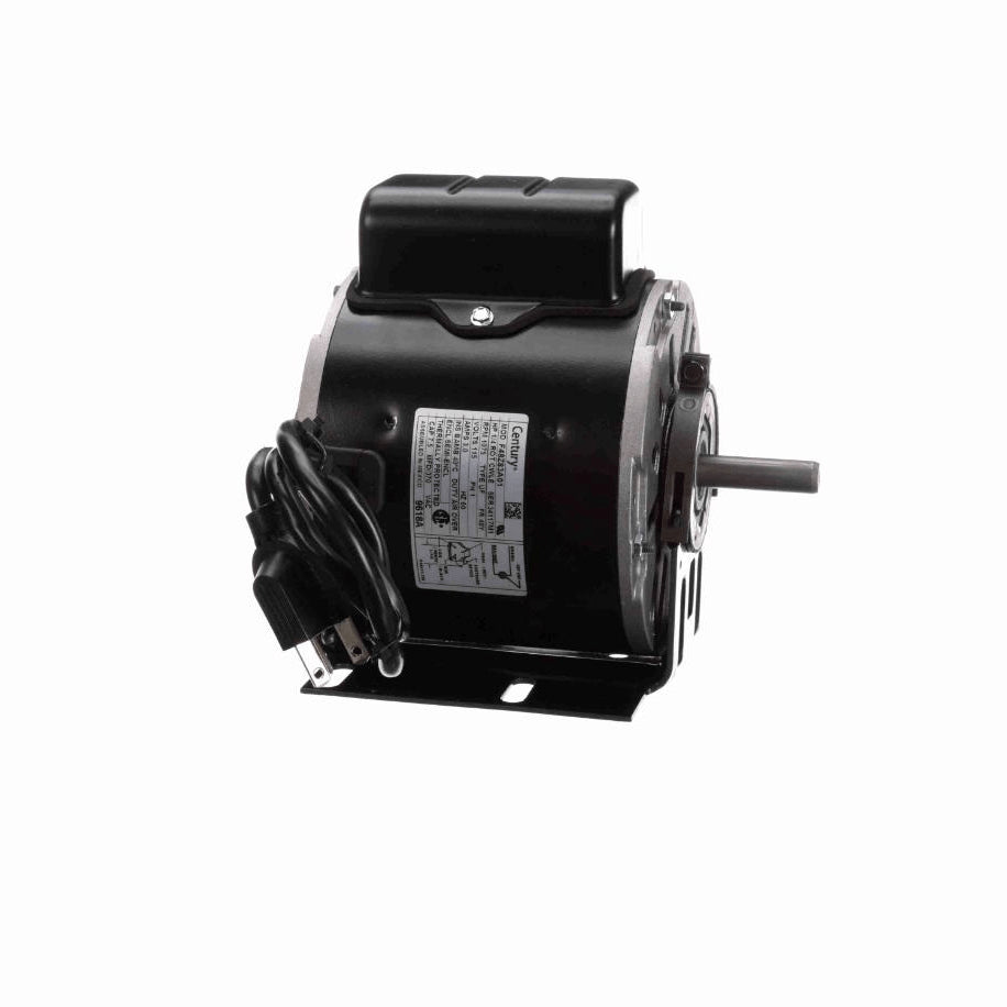 Century OEM Replacement Motor, 1/4 HP, 1 Ph, 60 Hz, 115 V, 1075 RPM, 1 Speed, 48 Frame, SEMI ENCLOSED - 9618A