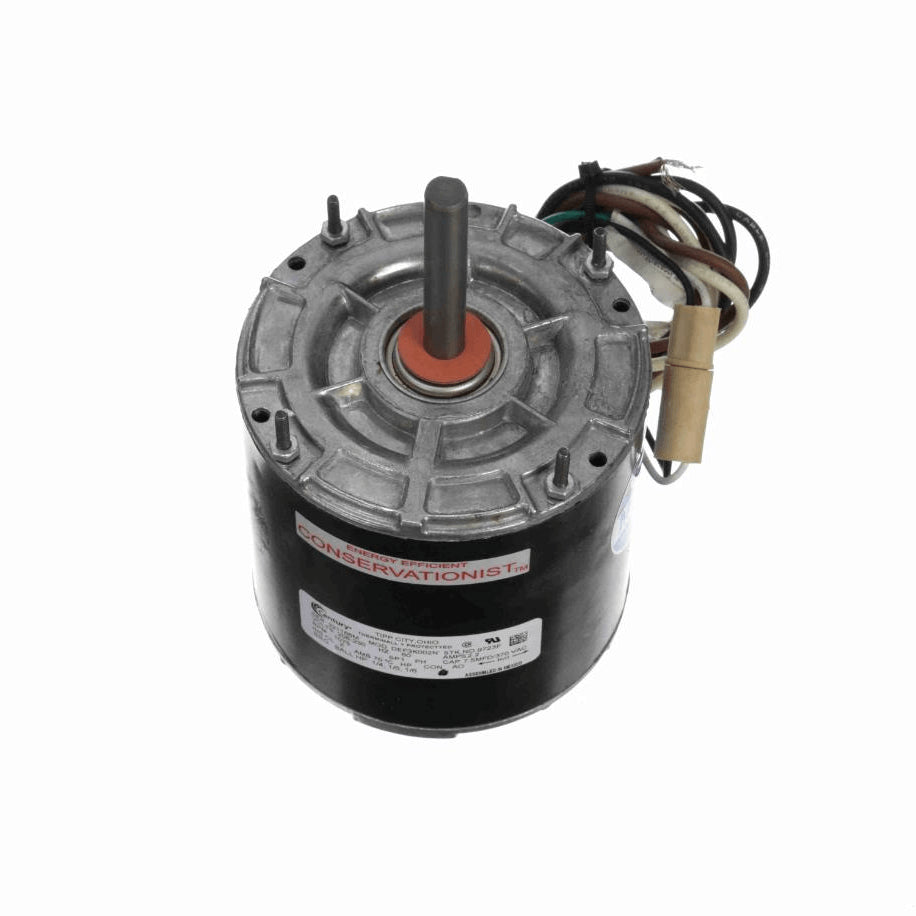 Century MULTIFIT® Condenser Fan Motor, 1/4,1/5,1/6 HP, 1 Ph, 60 Hz, 208-230 V, 1075 RPM, 1 Speed, 42 Frame, ENCLOSED - 9723F