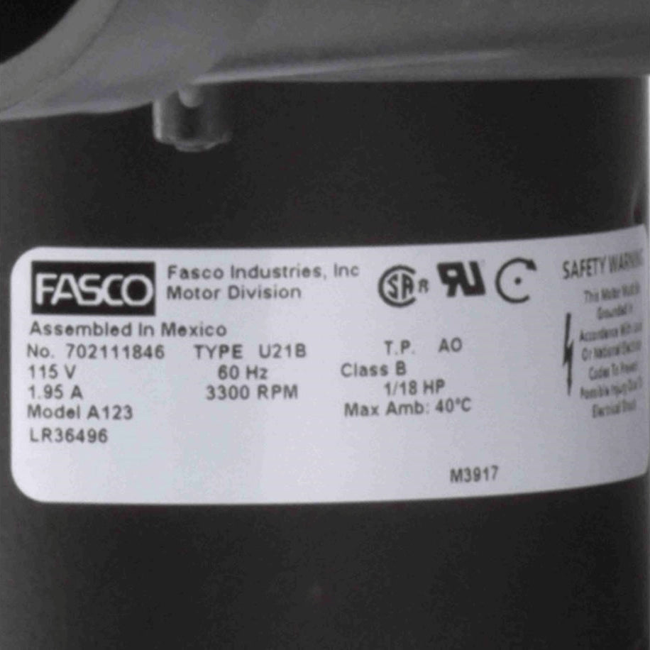 Fasco Round Outlet Shaded Pole OEM Replacement Draft Inducer Blower, 115 Volts, Flange: No - A123