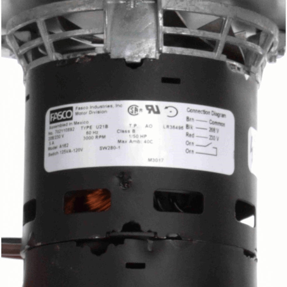 Fasco Rectangular Outlet Shaded Pole OEM Replacement Draft Inducer Blower, 208/230 Volts, Flange: No - A162