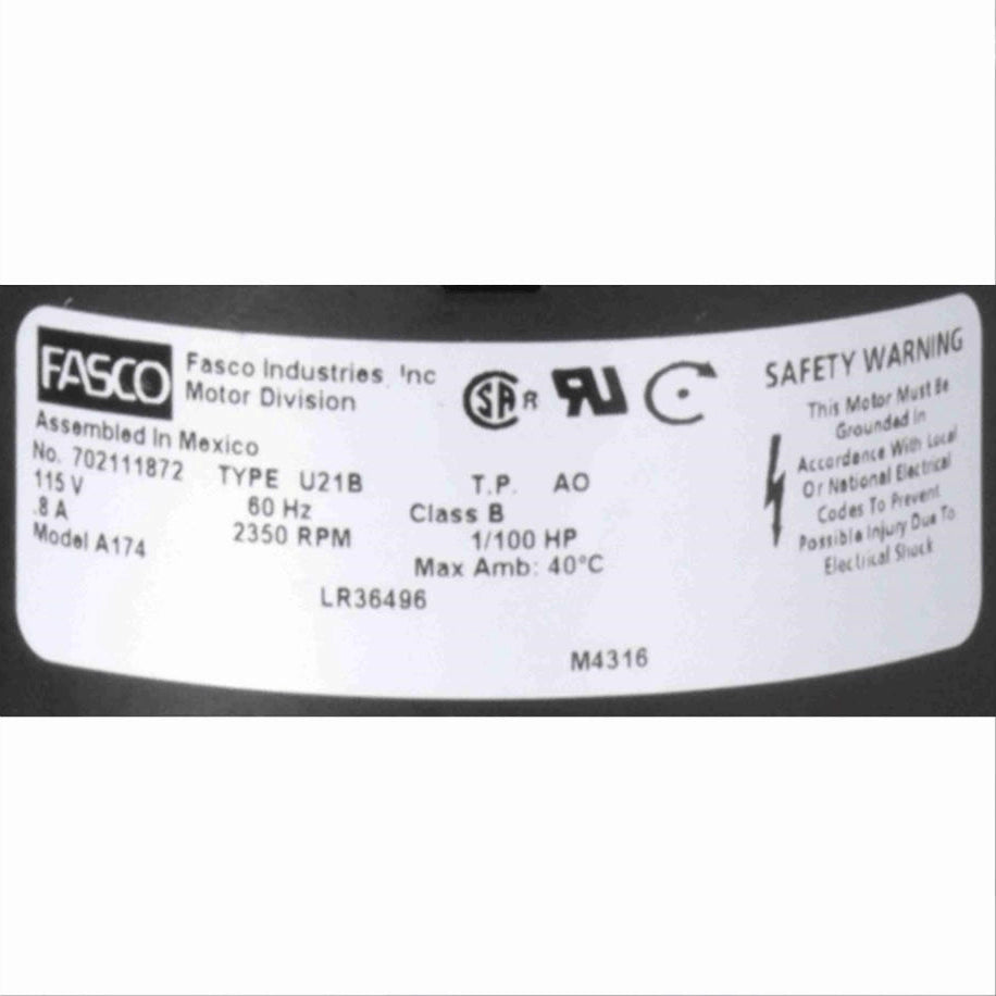 Fasco Round Outlet Shaded Pole OEM Replacement Draft Inducer Blower, 115 Volts, Flange: No - A174