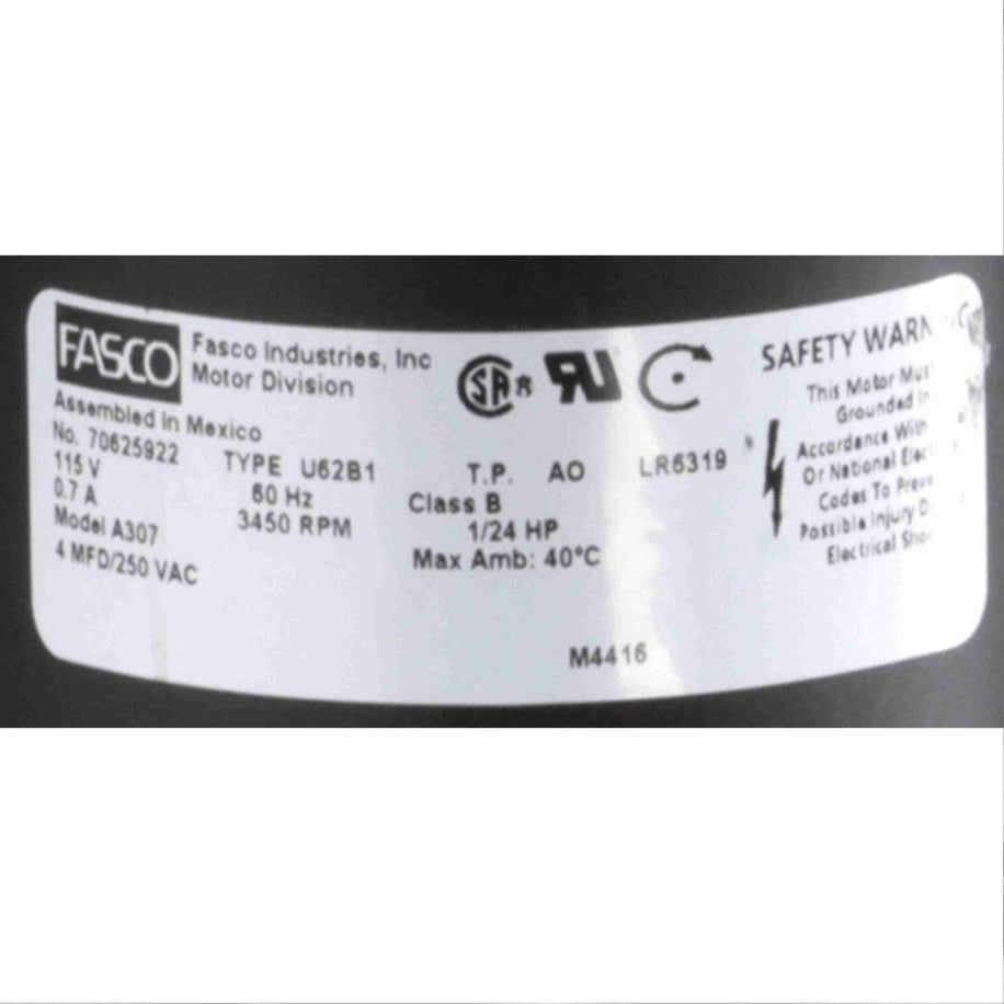 Fasco Round Outlet Permanent Split Capacitor OEM Replacement Draft Inducer Blower, 115 Volts, Flange: Yes - A307