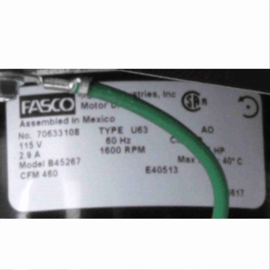 Fasco Rectangular Outlet Shaded Pole Centrifugal Blower, 115 Volts, Flange: Yes - B45267