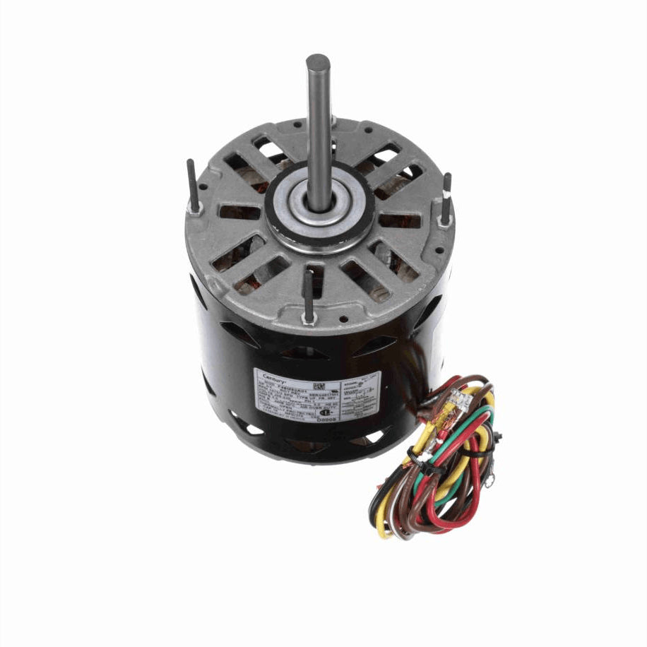 Century Fan and Blower Motor, 3/4 HP, 1 Ph, 60 Hz, 208-230 V, 1075 RPM, 2 Speed, 48 Frame, OPEN - D0008