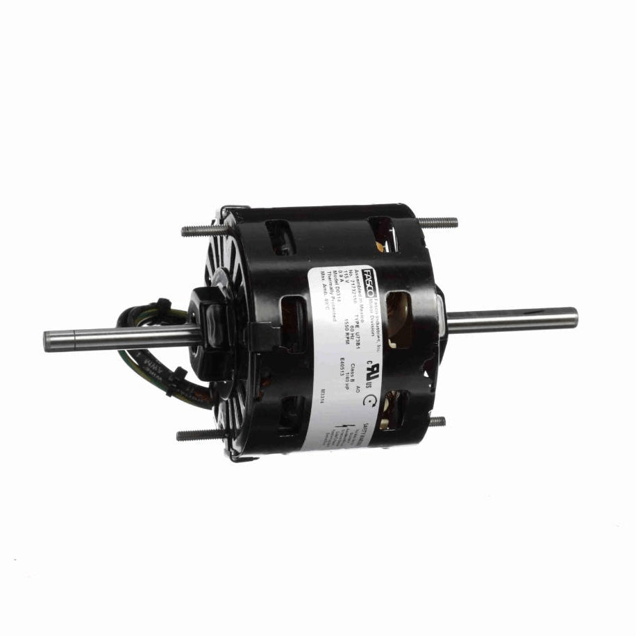 Fasco Ventilation Motor, 1/40 HP, 1 Ph, 60 Hz, 115 V, 1550 RPM, 1 Speed, 3.3" Diameter, OAO - D0314