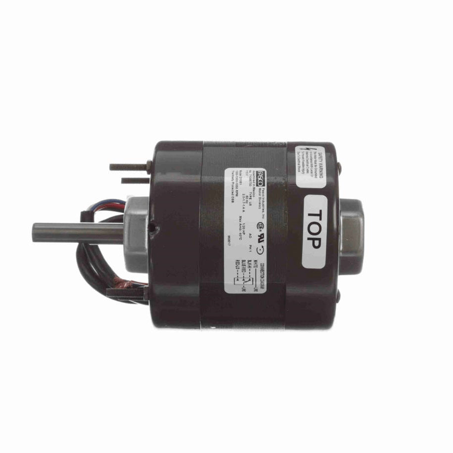 Fasco OEM Replacement Motor, 1/20 HP, 1 Ph, 60 Hz, 115 V, 1550-1300-1050 RPM, 3 Speed, 4.4" Diameter, OAO - D1061