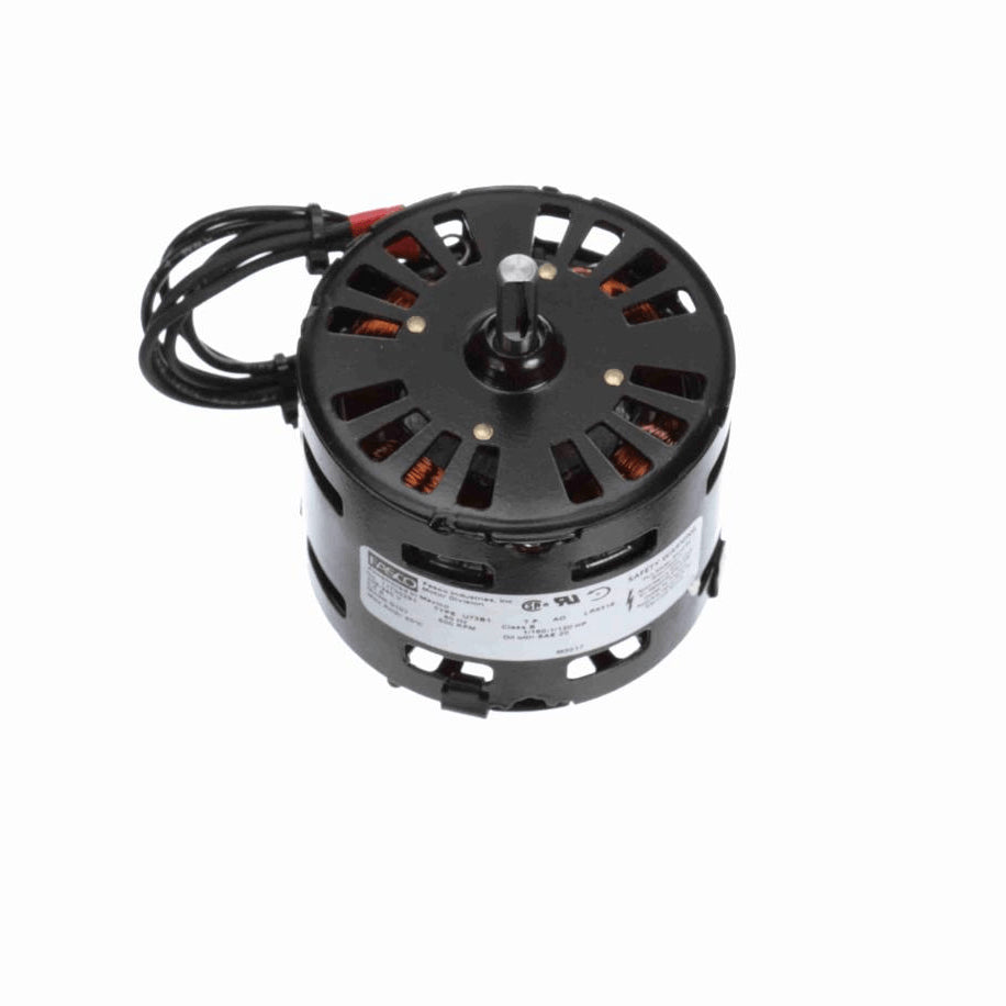 Fasco Fan and Blower Motor, 1/160 - 1/120 HP, 1 Ph, 60 Hz, 208-240 V, 600 RPM, 1 Speed, 3.3" Diameter, OAO - D107