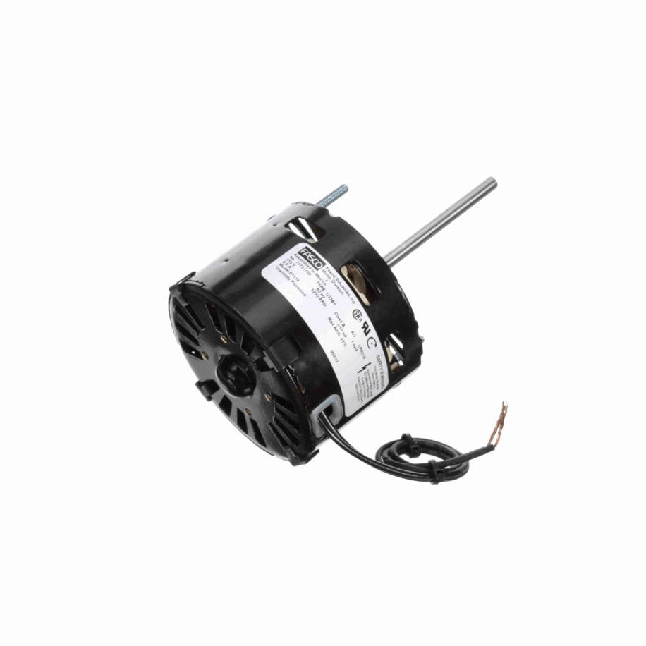 Fasco OEM Replacement Motor, 1/11 HP, 1 Ph, 60 Hz, 115 V, 1250 RPM, 1 Speed, 3.3" Diameter, OAO - D1114