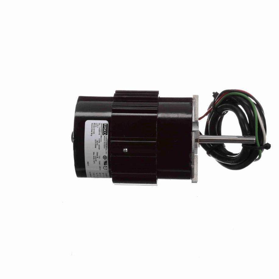 Fasco OEM Replacement Motor, 1/10 HP, 1 Ph, 60 Hz, 115 V, 3275 RPM, 1 Speed, 3.3" Diameter, TEAO - D1128