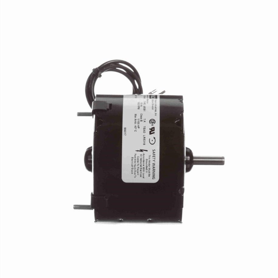 Fasco OEM Replacement Motor, 1/100 HP, 1 Ph, 60 Hz, 115 V, 1085 RPM, 1 Speed, 3.3" Diameter, TEAO - D1155