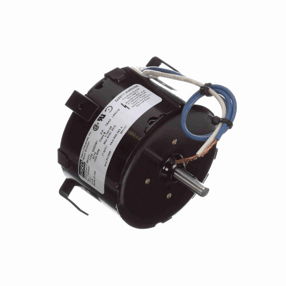 Fasco OEM Replacement Motor, 1/140 HP, 1 Ph, 60 Hz, 115 V, 1550 RPM, 1 Speed, 3.3" Diameter, TEAO - D1159