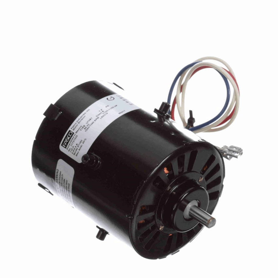 Fasco OEM Replacement Motor, 1/100 - 1/250 HP, 1 Ph, 60 Hz, 115 V, 1540/1390 RPM, 1 Speed, 3.3" Diameter, OAO - D1162