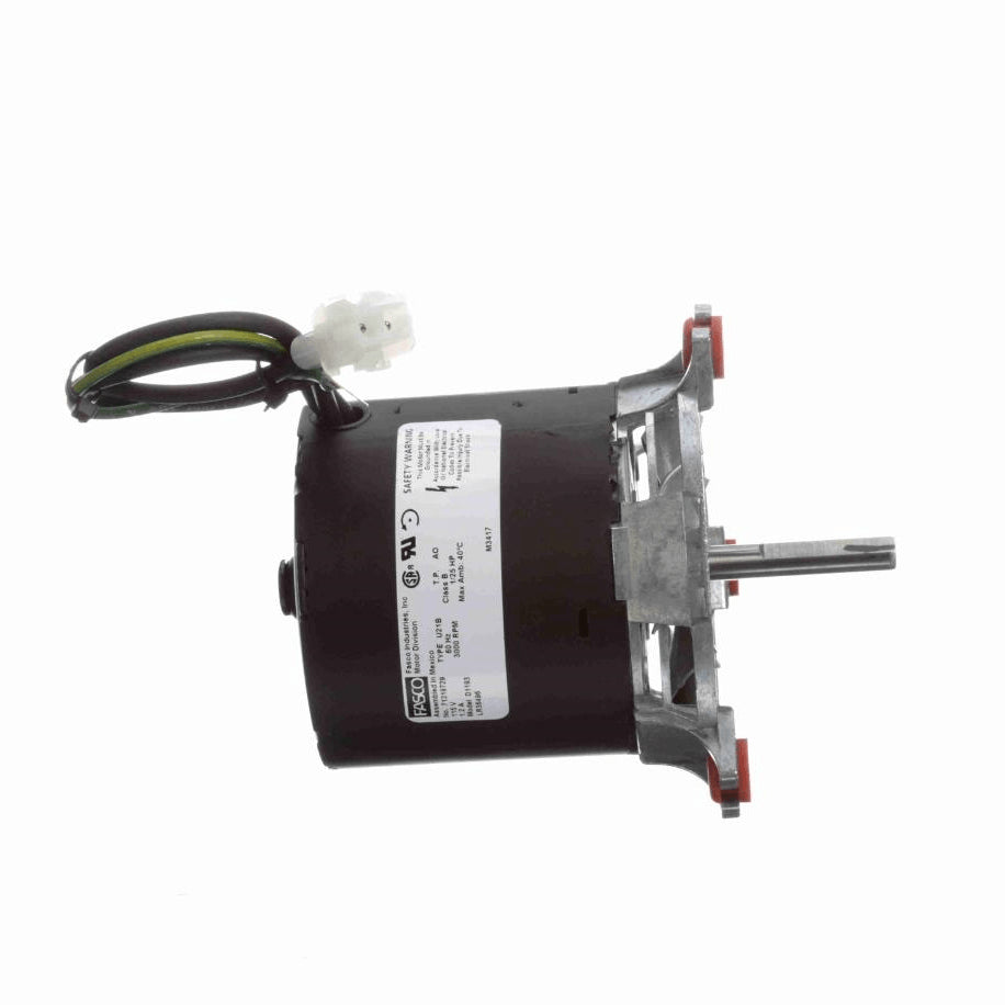 Fasco Draft Inducer Motor, 1/25 HP, 1 Ph, 60 Hz, 115 V, 3000 RPM, 1 Speed, 3.3" Diameter, OAO - D1193