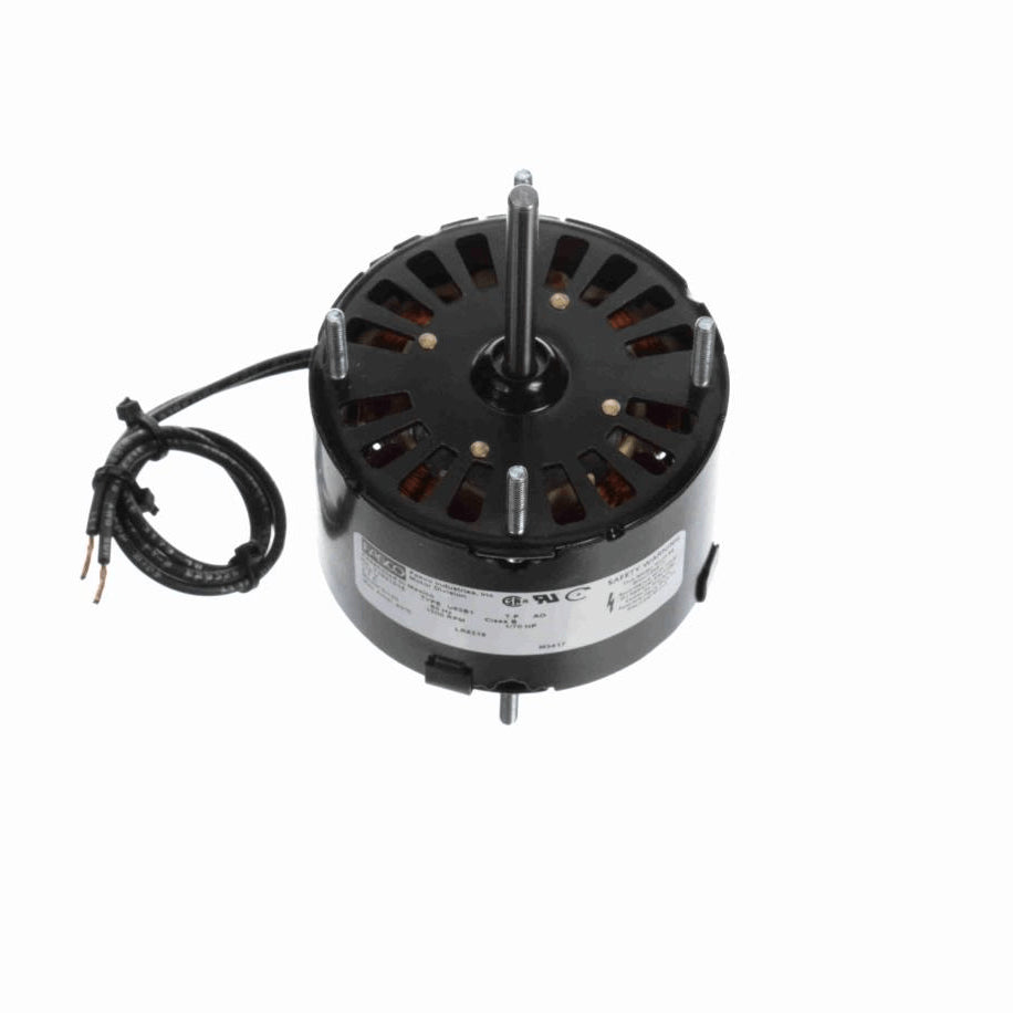 Fasco Fan and Blower Motor, 1/70 HP, 1 Ph, 60 Hz, 115 V, 1500 RPM, 1 Speed, 3.3" Diameter, OAO - D120