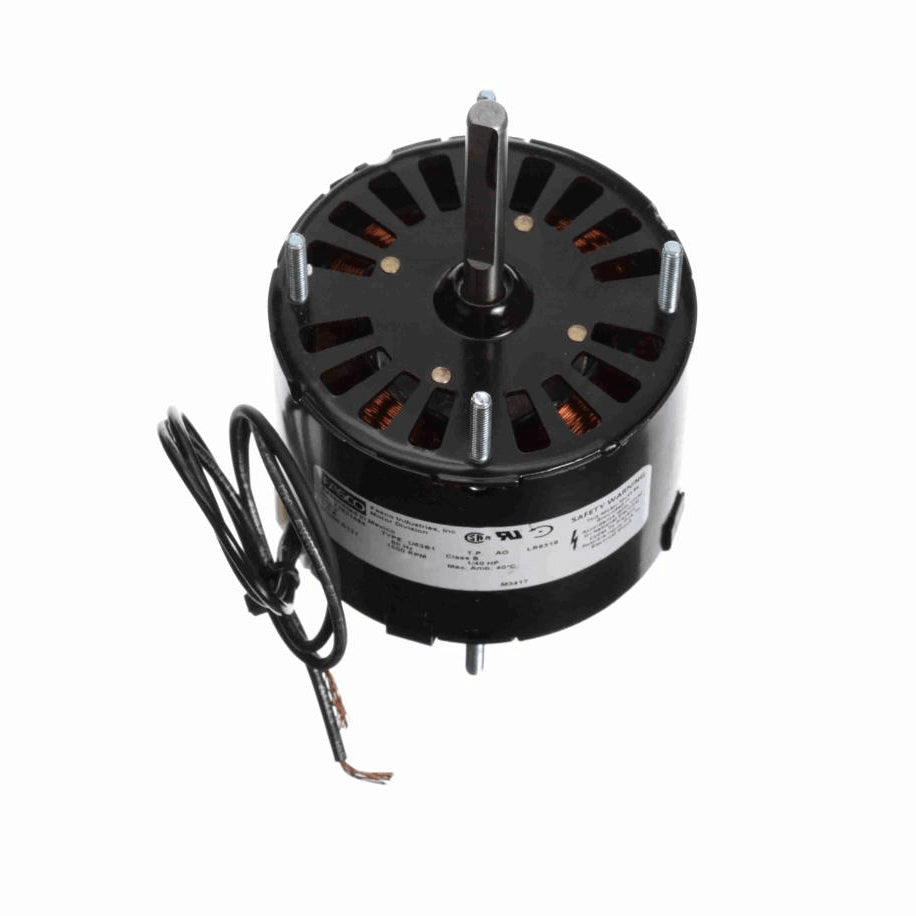 Fasco Fan and Blower Motor, 1/40 HP, 1 Ph, 60 Hz, 115 V, 1500 RPM, 1 Speed, 3.3" Diameter, OAO - D127