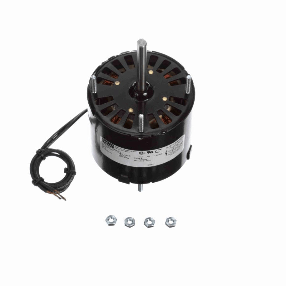 Fasco Fan and Blower Motor, 1/20 HP, 1 Ph, 60 Hz, 115 V, 1500 RPM, 1 Speed, 3.3" Diameter, OAO - D132