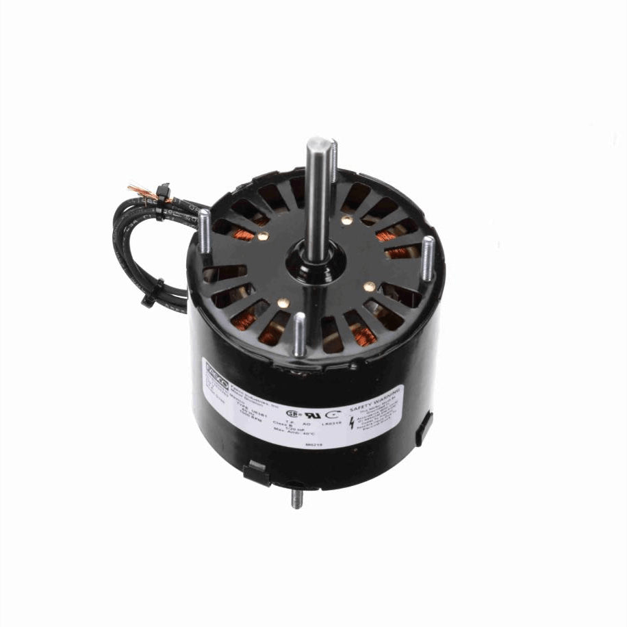 Fasco Fan and Blower Motor, 1/20 HP, 1 Ph, 60 Hz, 230 V, 1500 RPM, 1 Speed, 3.3" Diameter, OAO - D188