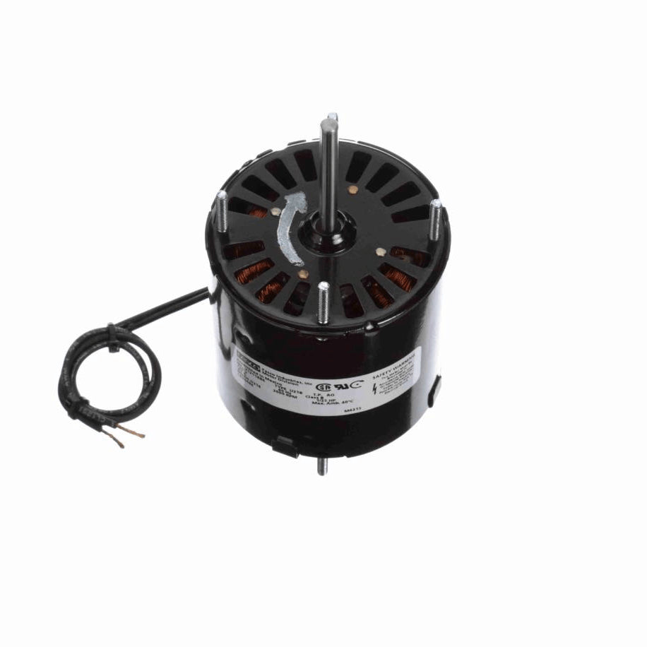 Fasco Fan and Blower Motor, 1/25 HP, 1 Ph, 60 Hz, 230 V, 3000 RPM, 1 Speed, 3.3" Diameter, OAO - D216