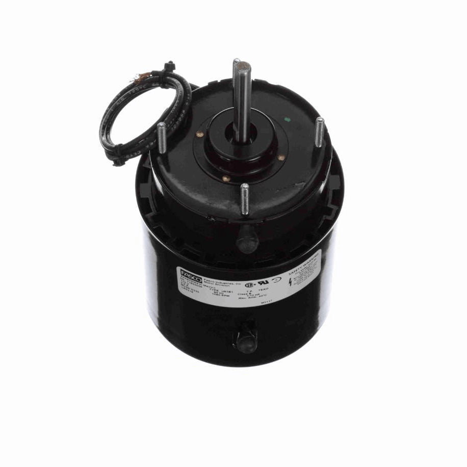 Fasco Fan and Blower Motor, 1/12 HP, 1 Ph, 60 Hz, 115 V, 1580 RPM, 1 Speed, 3.3" Diameter, TEAO - D235