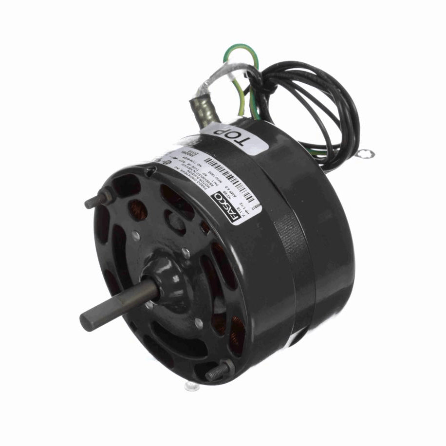 Fasco Fan and Blower Motor, 1/12 HP, 1 Ph, 60 Hz, 115 V, 1500 RPM, 1 Speed, 4.4" Diameter, OAO - D310